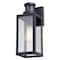Vaxcel Lombard 4.75-in. 1 Light Black Motion Sensor Dusk to Dawn Outdoor Wall Lantern Clear Glass T0736 - alternate 4